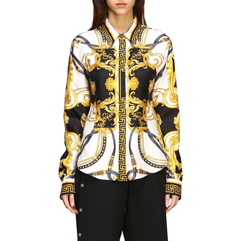 versace silk shirt women|Versace silk shirt women's.